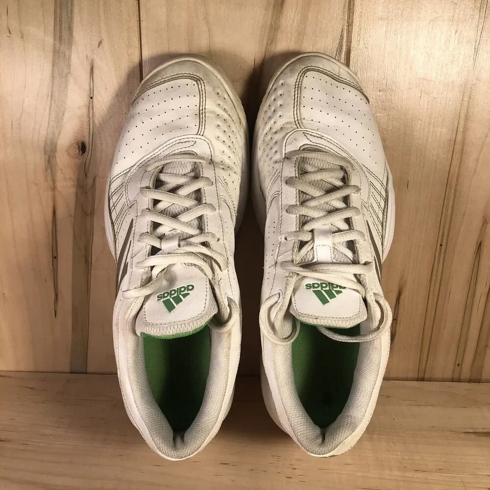 Adidas Bercuda Shoes Size Women's 8.5 White Green Athletic Trainer Sneakers